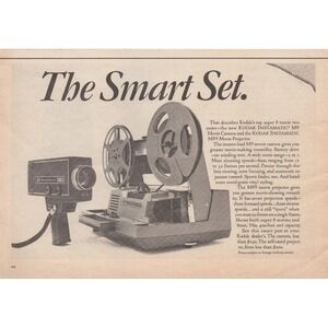 1967 Kodak Vintage Print Ad Instamatic M9 Movie Camera Projector M95 Smart Set